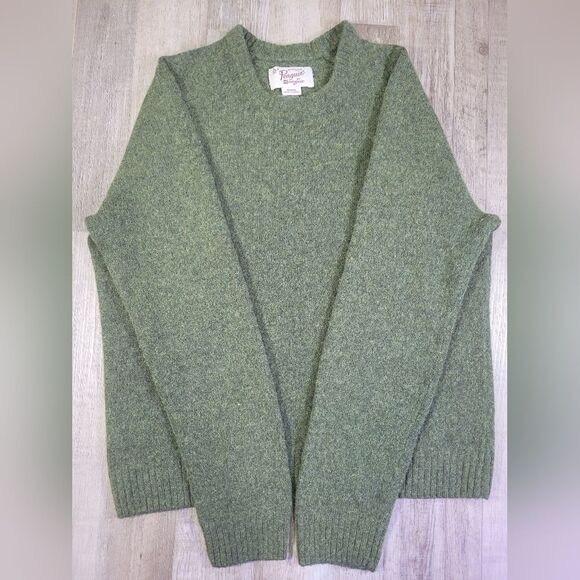 VINTAGE 50% WOOL MEDIUM WEIGHT  penguin green sweater - Picture 6 of 9